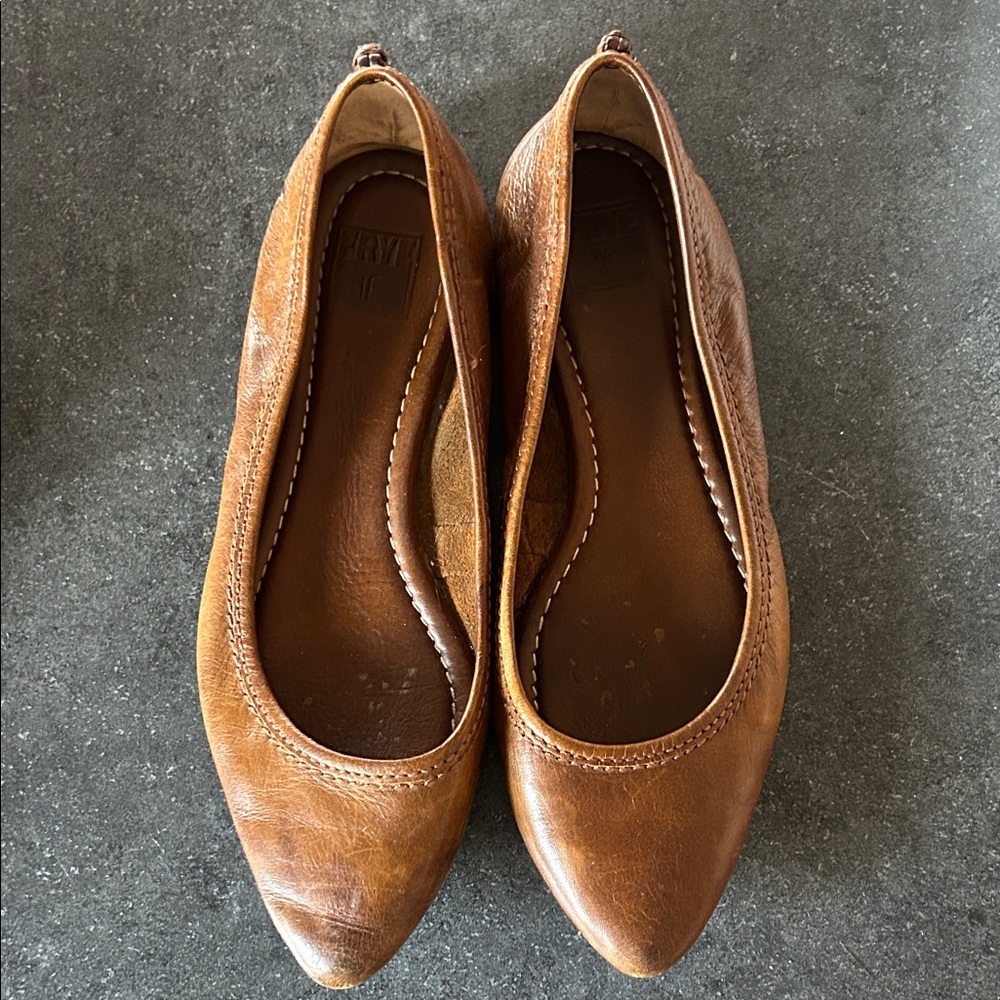 Frye Brown Leather Women's Flats